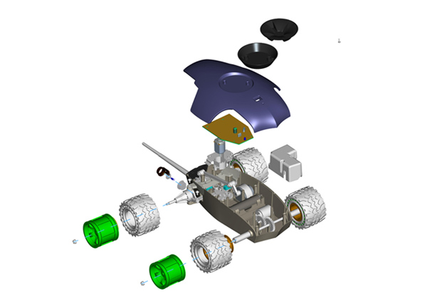 格斗车结构设计效果图