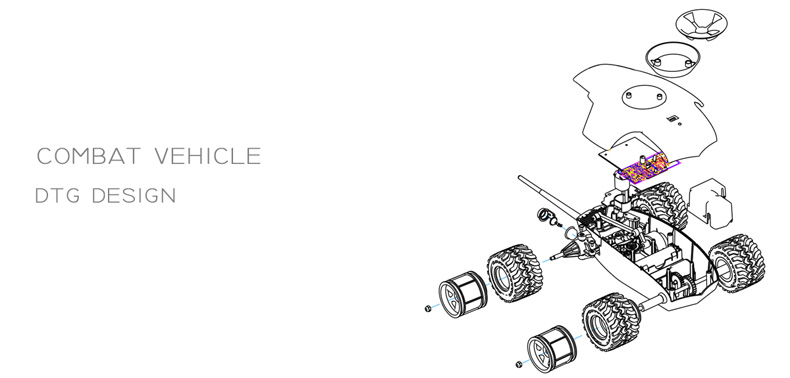格斗车结构设计效果图