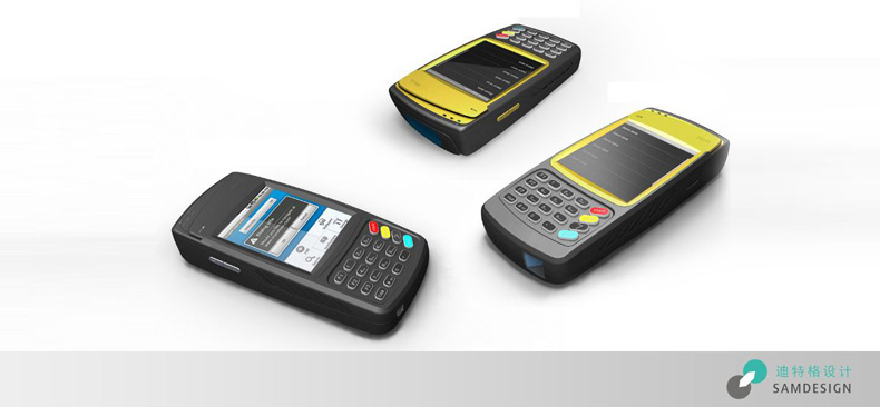 银行高端POS机外观设计效果图