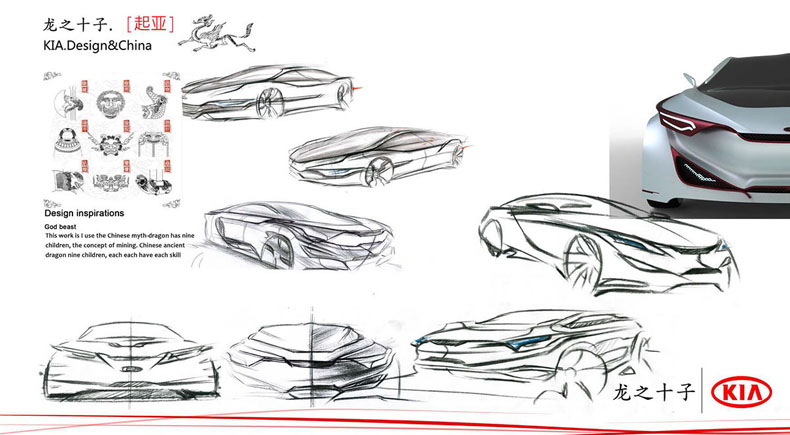 汽车外观设计草图