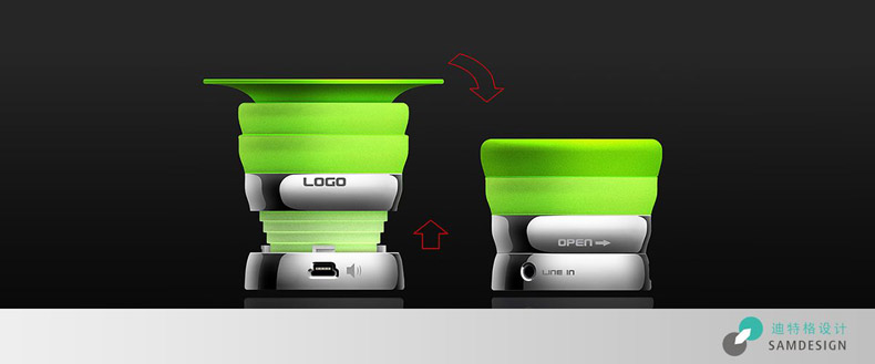 智能音响设计效果图